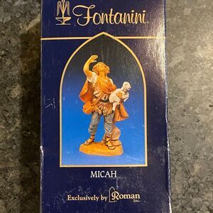 Micah - 5" Fontanini Nativity Shepherd w Sheep 72558